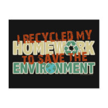 Recycled Homework Postcards