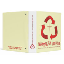 Recycled Human Christian school/work binder by UpstreamDesigns Recycled Human Christian school/work binder
