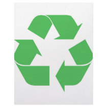 Recycled symbol customized letterhead