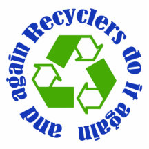 Recyclers do it photo sculpture