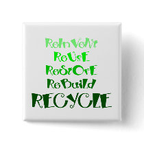 Recycling 101 buttons by whupsadaisy Recycling 101 buttons