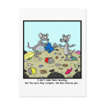 Recycling and Composting: Rat Cartoon Postcard