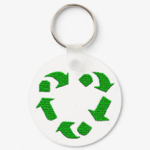 recycling and lovin it keychains