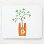 recycling arrows symbol in a bag mousepads