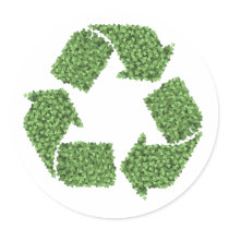 Recycling Bush Round Stickers