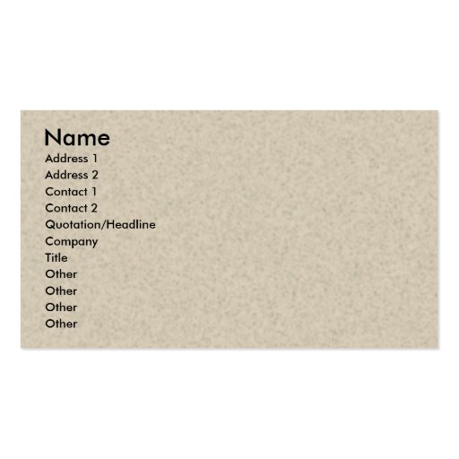 Recycling Business Card (front side)