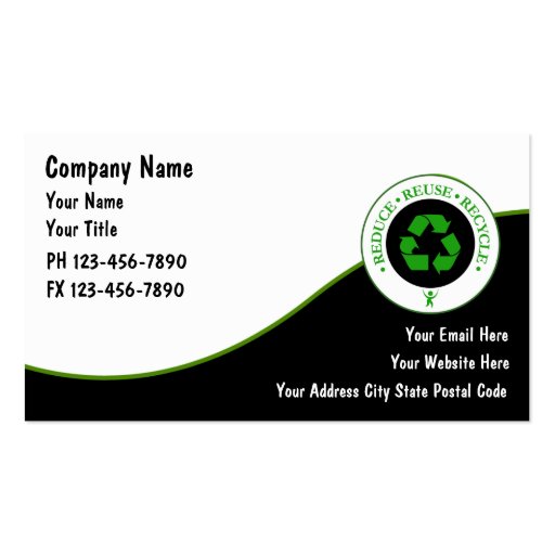 Recycling Business Cards (front side)