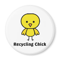 Recycling Chick Fridge Magnets