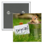 Recycling Chipmunk Button
