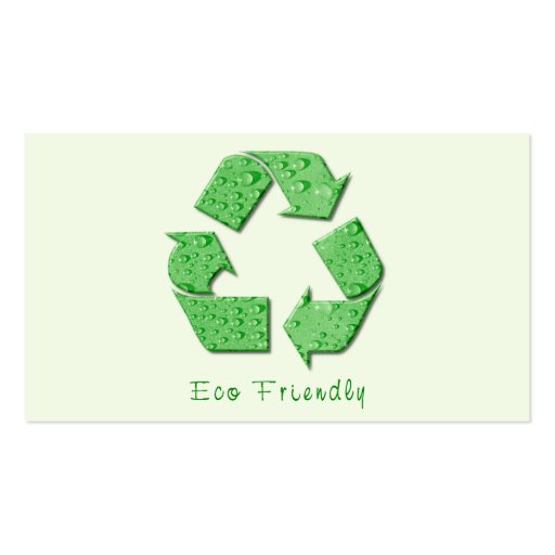 Recycling Eco Friendly Business Card (back side)