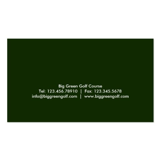 Recycling Green Grass Business Card (back side)