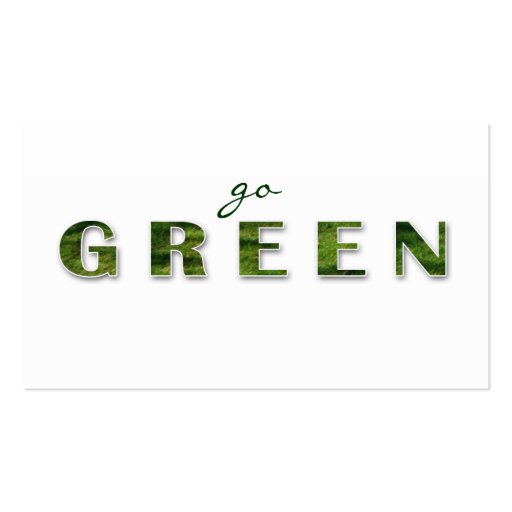 Recycling Green Grass Business Card (front side)