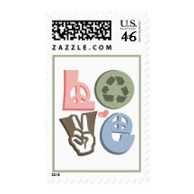 Recycling Love Recycle Postage Stamps