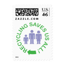Recycling Saves Us All postage