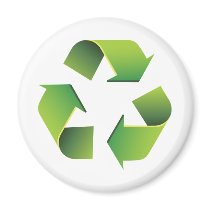Recycling sign magnets
