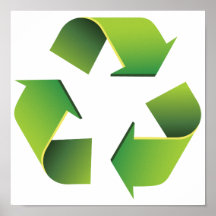 Recycling sign print