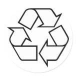 Recycling Round Stickers