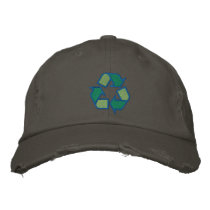 Recycling Symbol Hat embroidered hats by silly_strings Recycling Symbol Hat embroidered hats