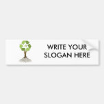RECYCLING TREE BUMPER STICKER