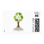 Recycling Tree Postage Stamp