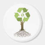 RECYCLING TREE REFRIGERATOR MAGNETS