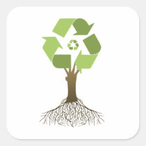 RECYCLING TREE stickers