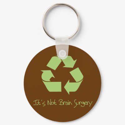 Recyle it's Easy Keychain by Carennedy