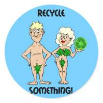 recyling round sticker