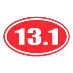 Red 13.1 Sticker | Half Marathon