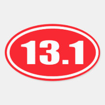 Red 13.1 Sticker | Half Marathon