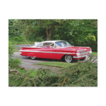 red 1960 impala postcards