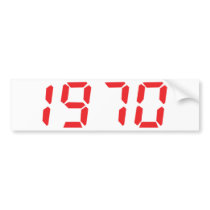red 1970 icon bumper stickers