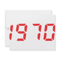 red 1970 icon invitations
