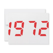 red 1972 icon invitations