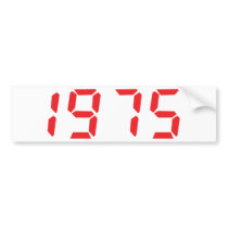 red 1975 icon bumper sticker