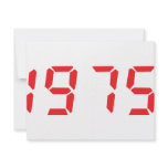 red 1975 icon invitations