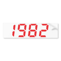 red 1982 icon bumper stickers