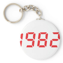 red 1982 icon key chain
