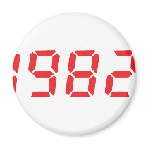 red 1982 icon fridge magnets