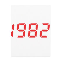 red 1982 icon postcard