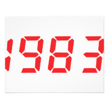 red 1983 icon personalized invitations
