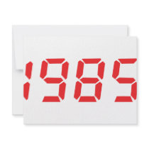red 1985 icon invitations