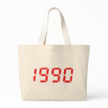 red 1990 icon tote bags