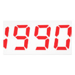 red 1990 icon photo card template