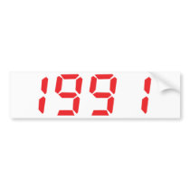 red 1991icon bumper stickers