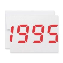 red 1995 icon invitations