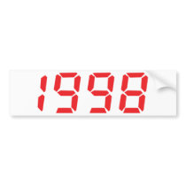 red 1998 icon bumper stickers