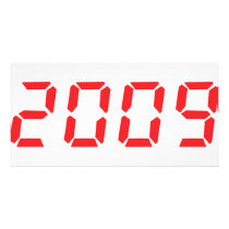 red 2009 icon photo cards