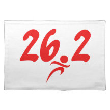 Red 26.2 marathon placemats