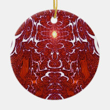 Red 2 Designs in 1 Christmas Ornament